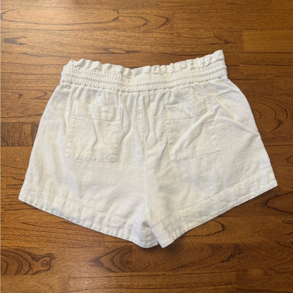 House of Harlow 1960 Linen Blend White Drawstring Shorts XL Beach Vacation - Picture 3 of 3